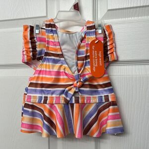 Girls High Waist 2 Piece Swimsuit XS